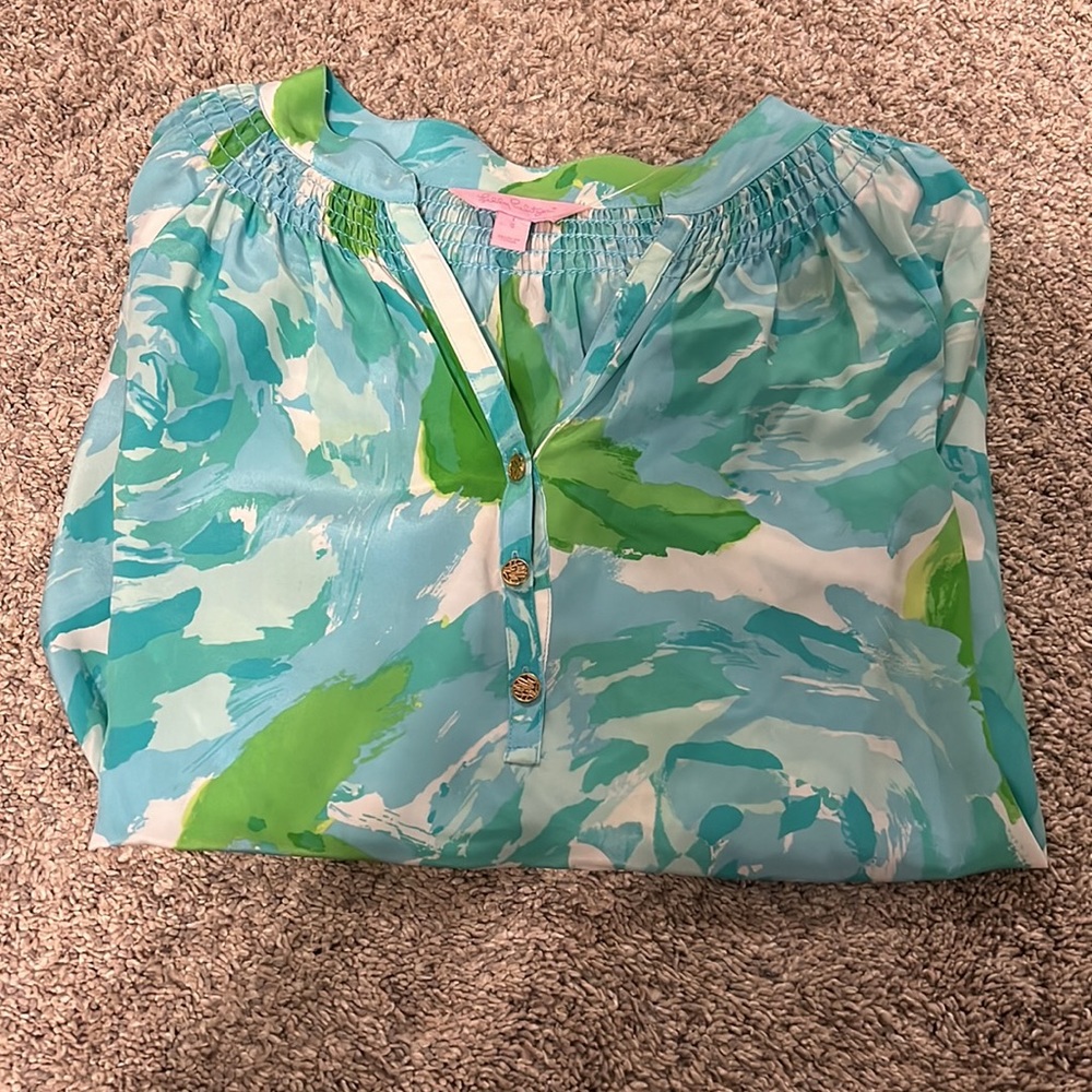 Lilly Pulitzer 100% silk shirt